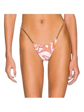 Beach Bunny Abbie Tango Bikini Bottom M Pink Multi